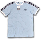 View Item Umbro Classics Diamond Icons Ringer T Shirt Sky Blue